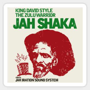 King David Style The Zulu Warrior Jah Shaka Meets Jah Iration Sound System Sticker